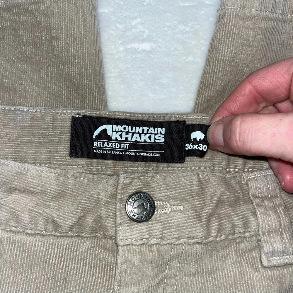 Men’s Mountain Khakis Crest Cord Corduroy‎ Pants Khaki Relaxed 36X29